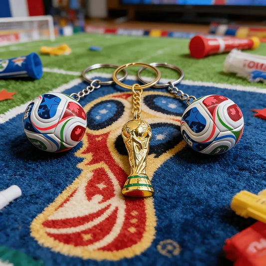 🏆 Porte-clés Coupe du monde 2026 : trophée et ballon de foot en édition limitée, le cadeau idéal pour les fans ! 🇨🇦🇲🇽🇺🇸