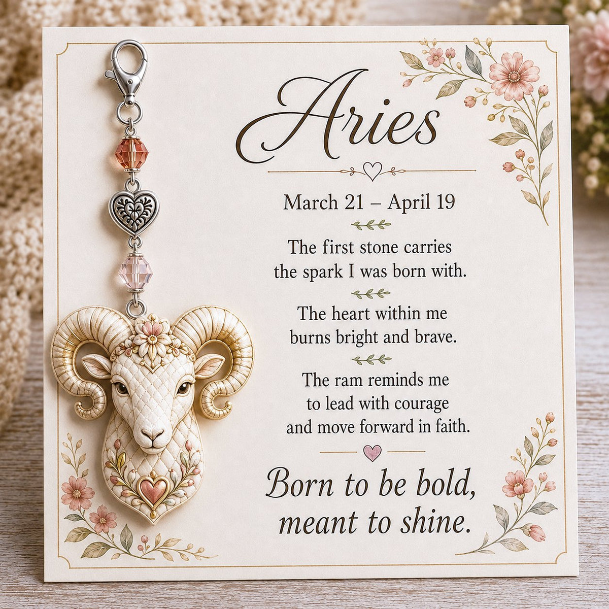 🌙💎 Un petit bijou fait spécialement pour elle — Carte souvenir Pierre de Naissance du Zodiaque