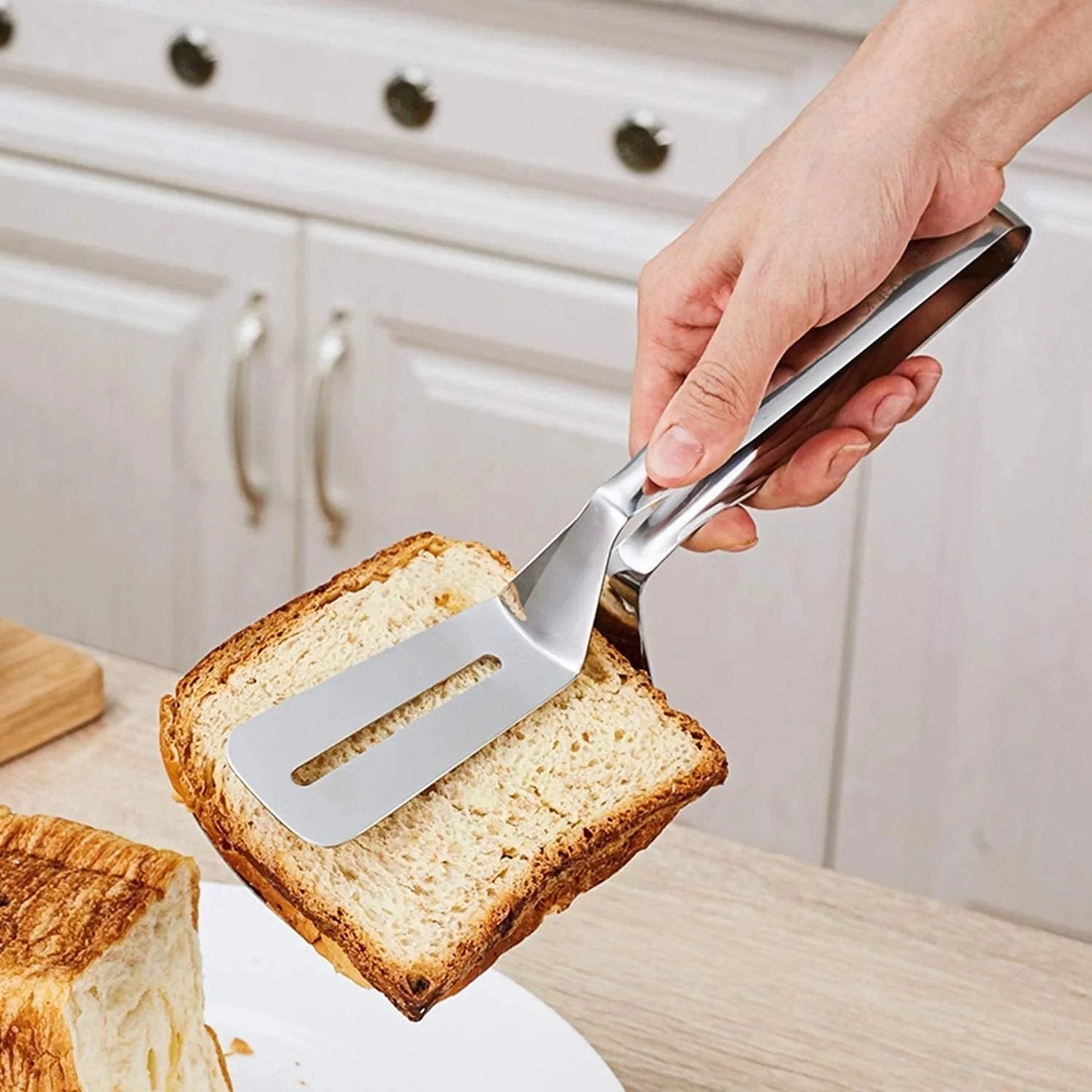 🍳🥩 Spatule-pince 2 en 1 en acier inoxydable : révolutionnez votre façon de cuisiner !