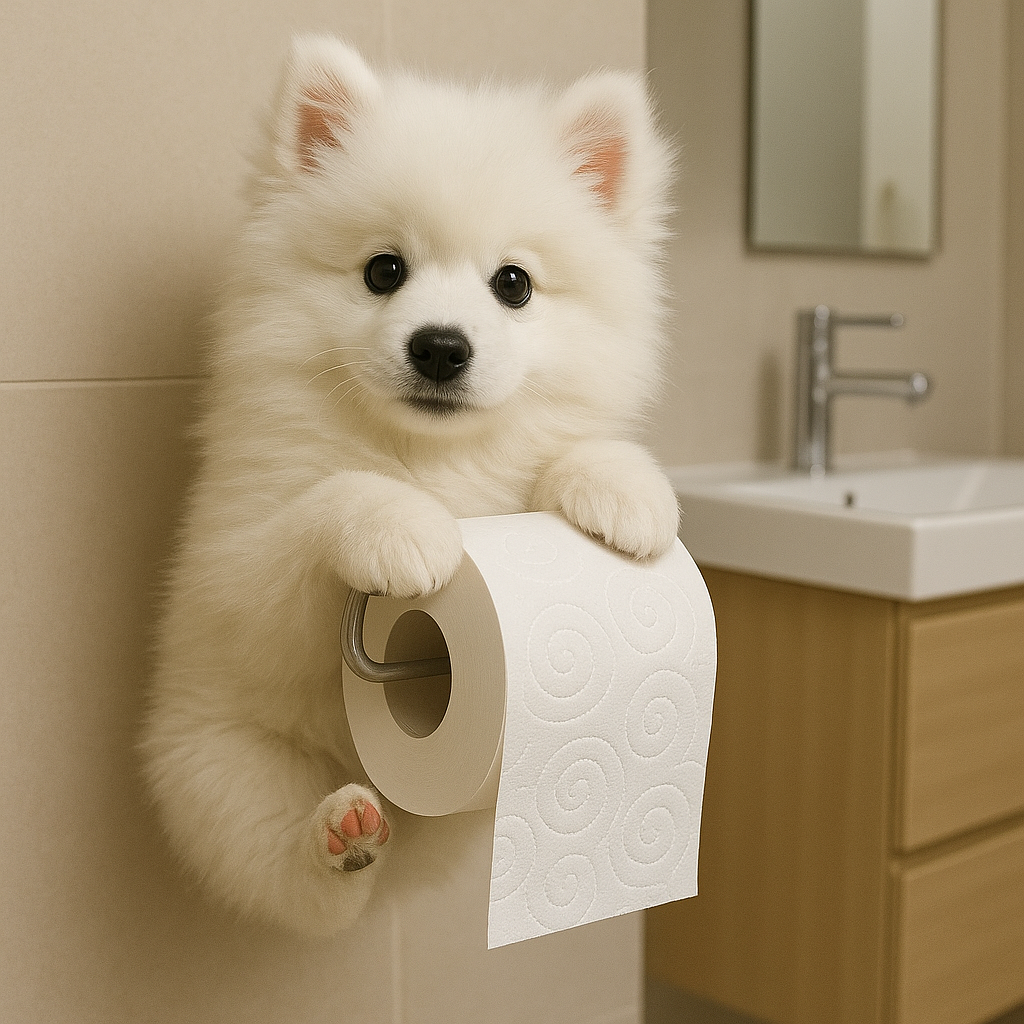 🐾2025 Salle de bain Vente immédiate : 🐕Porte-papier doux pour chiot