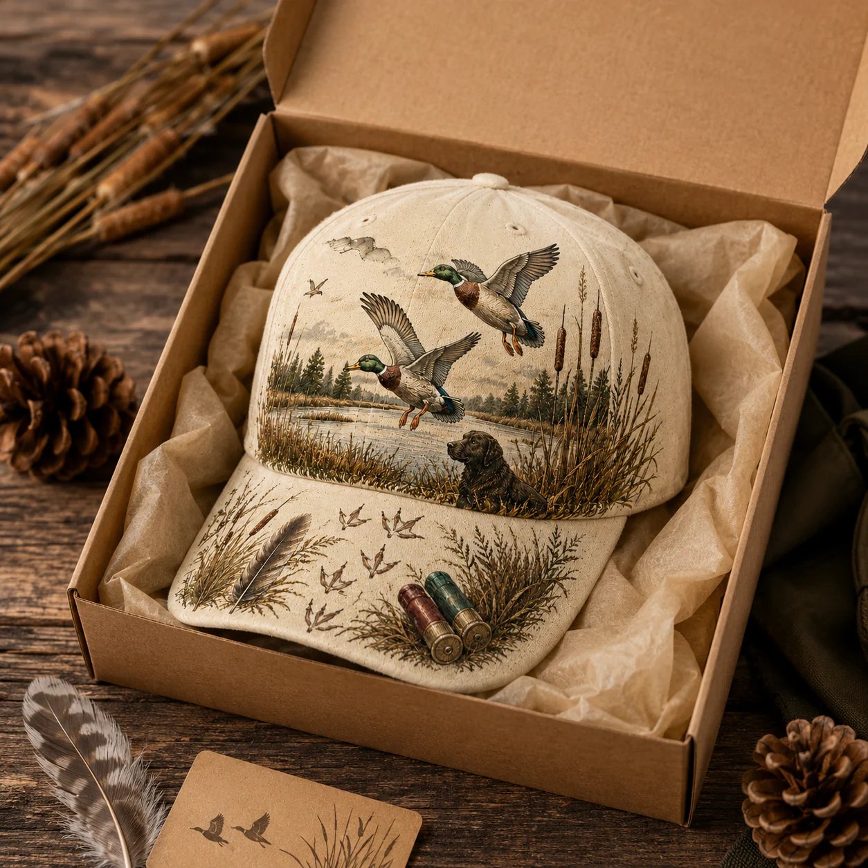 🌾🦆 Chapeau Wild & Ready : Plus qu'un chapeau, un hommage à la passion de la chasse au canard !