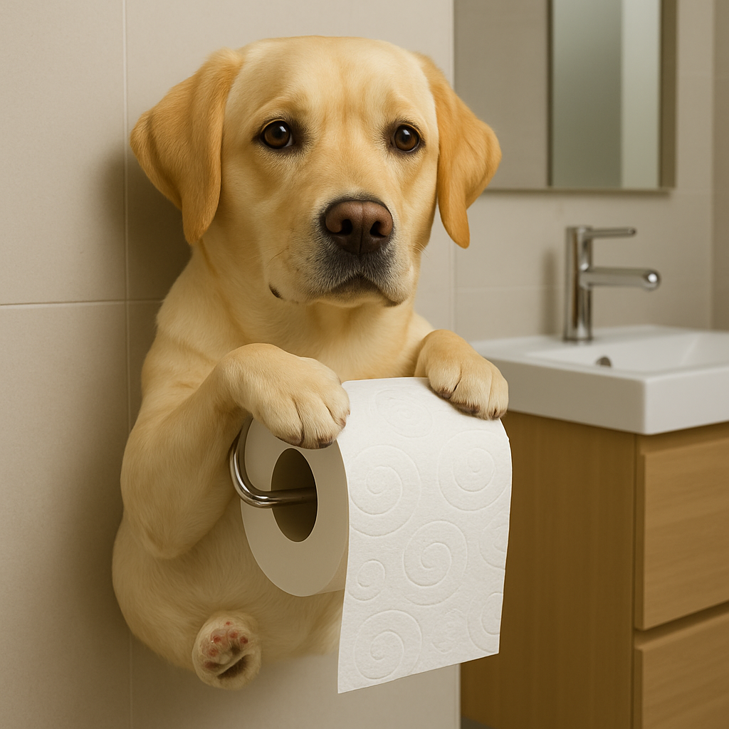 🐾2025 Salle de bain Vente immédiate : 🐕Porte-papier doux pour chiot