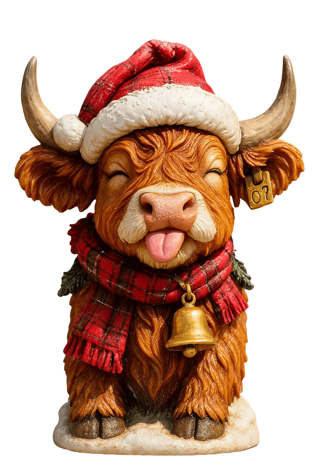 🐮Calendrier de l'Avent Vache Highland 2025🎄 - Poupée 3D Vache Highland Faite Main (24 pièces)