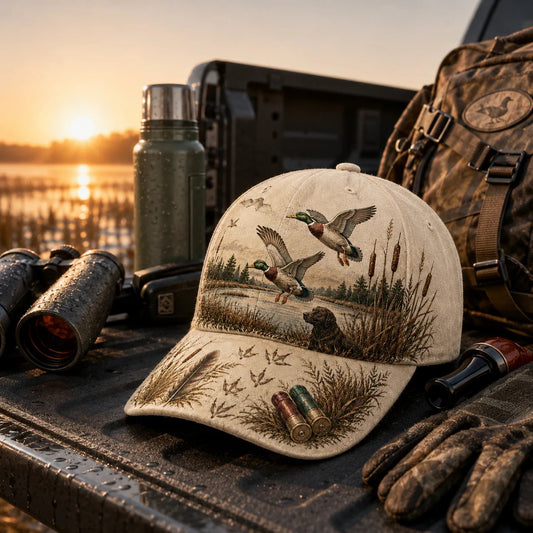 🌾🦆 Chapeau Wild & Ready : Plus qu'un chapeau, un hommage à la passion de la chasse au canard !