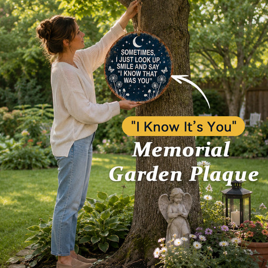 🌙 Plaque de Jardin Commémorative "Je Sais Que C'était Toi" — Un Doux Réconfort pour l'Âme 🦋