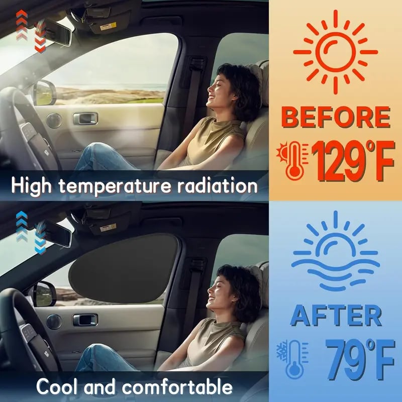 ☀️ Fini les ventouses ! Pare-Soleil Électrostatique Voiture (Protection Anti-UV) 🚗💨