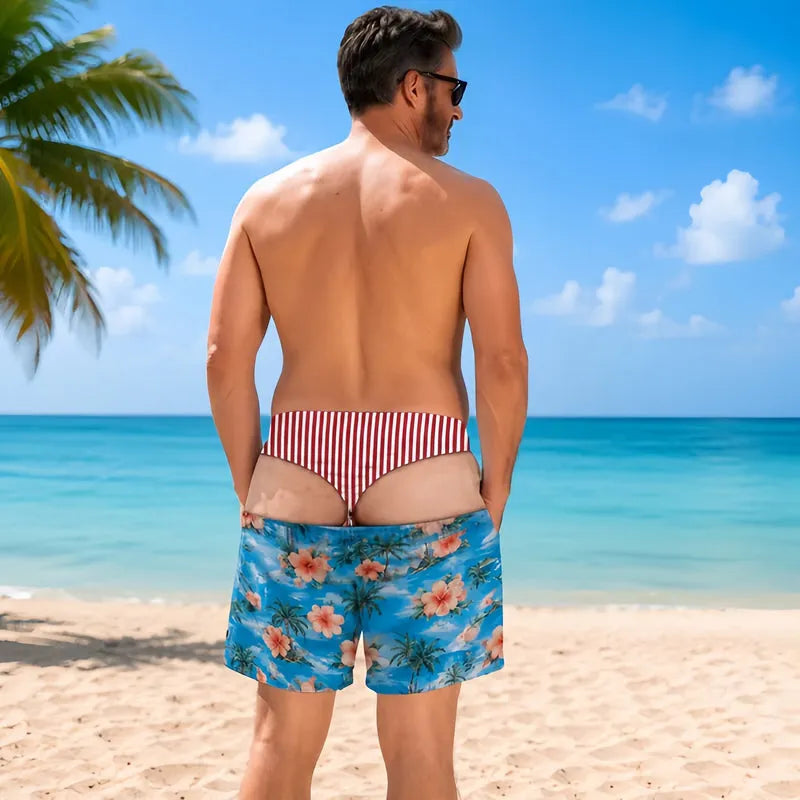 🏖️🐆 Short de bain en jean imprimé léopard : un maillot de bain original ! 🏖️