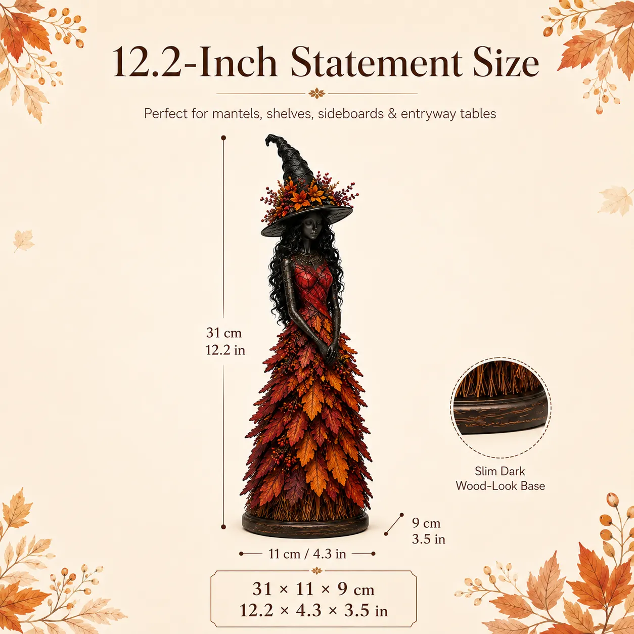 💥DERNIER JOUR -49% - 🧙 Figurine de sorcière d'automne enchantée (📦Achetez-en 3, livraison gratuite)