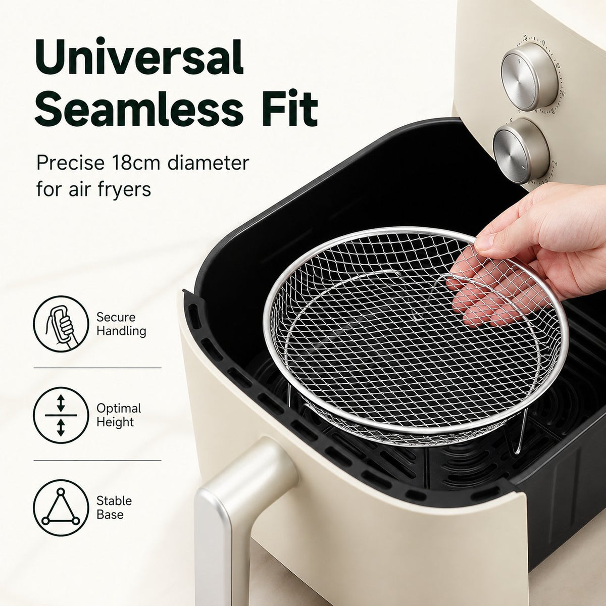 🔥🥘 Grille en acier inoxydable pour friteuse à air – Croustillant sans effort