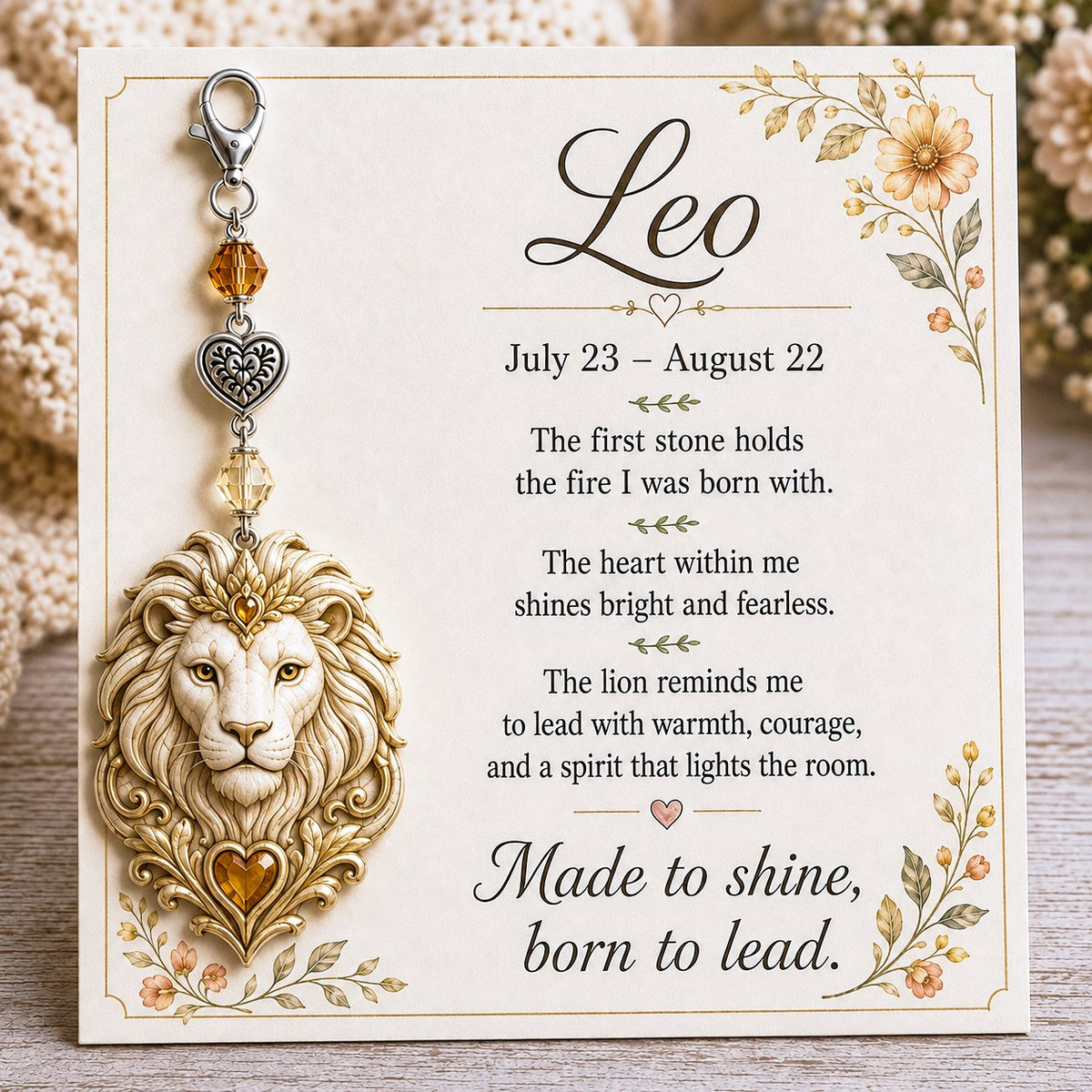 🌙💎 Un petit bijou fait spécialement pour elle — Carte souvenir Pierre de Naissance du Zodiaque