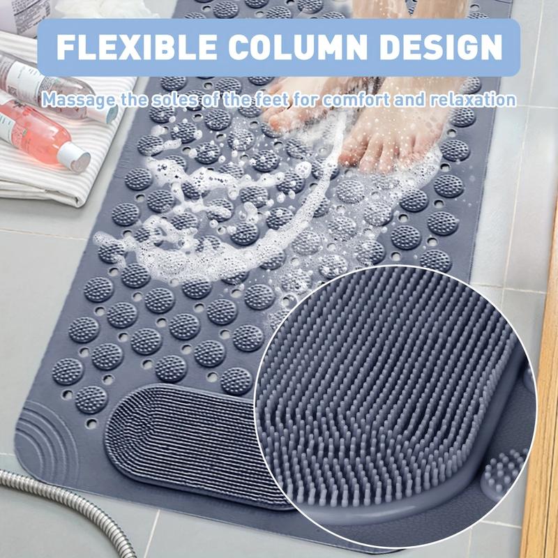 🛁Tapis de bain et de douche extra large antidérapant avec trous de drainage ✨