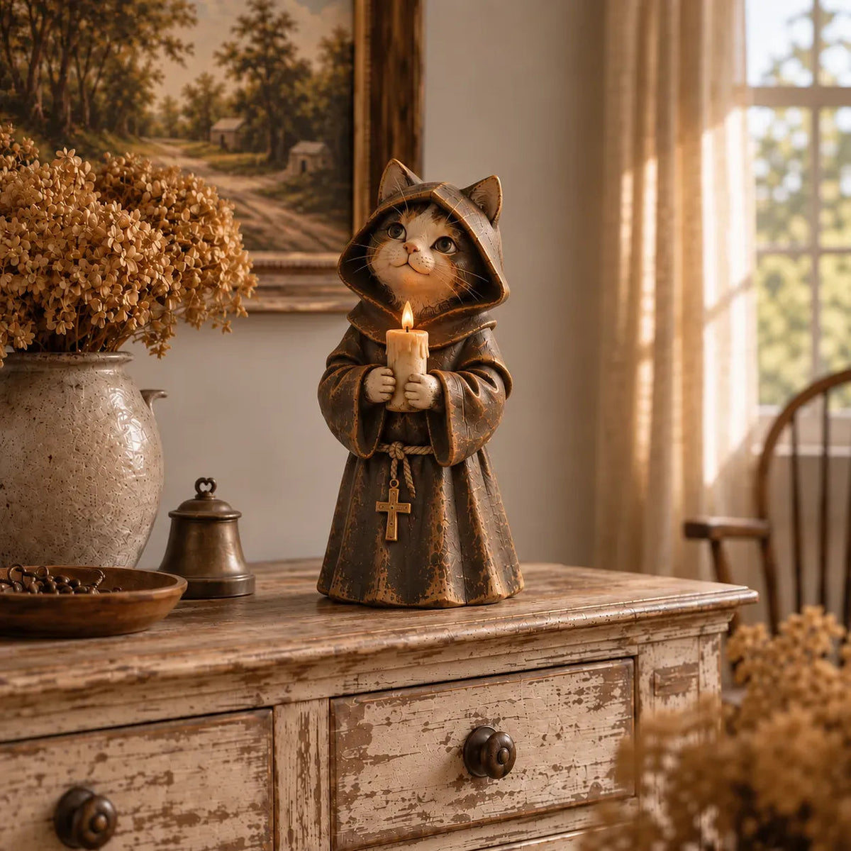 👑Cour médiévale des chats--5 figurines décoratives au charme vintage🐱