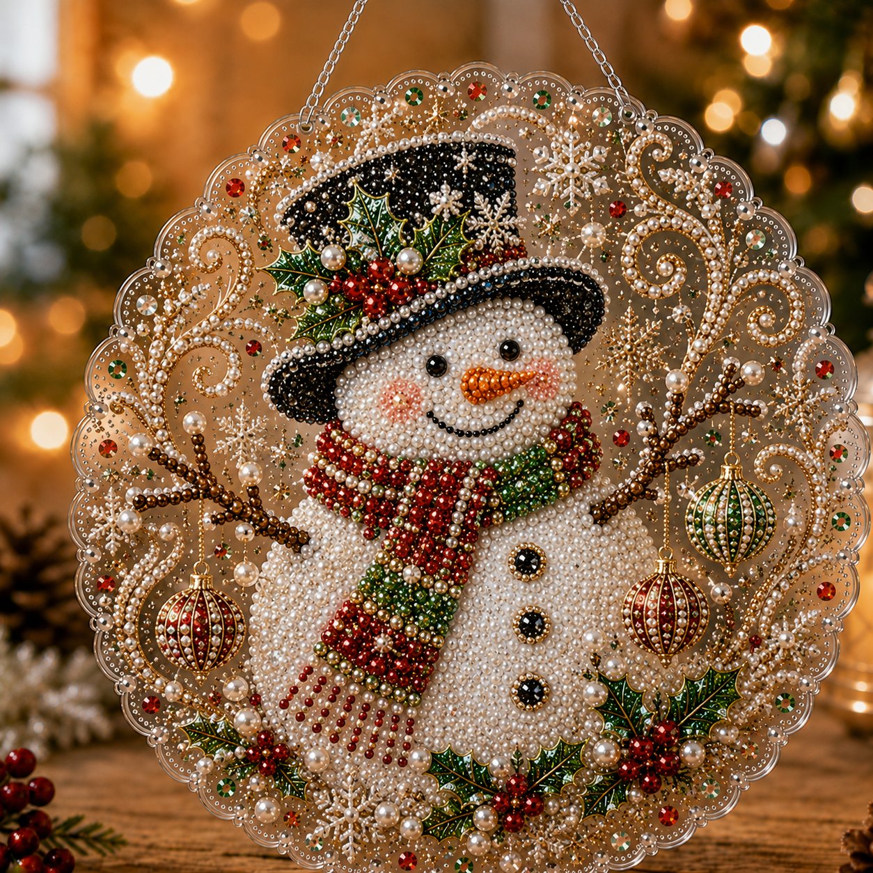 🎄Ensemble de décorations de Noël en perles et diamants | Décorations de Noël artisanales à faire soi-même 🎅💎