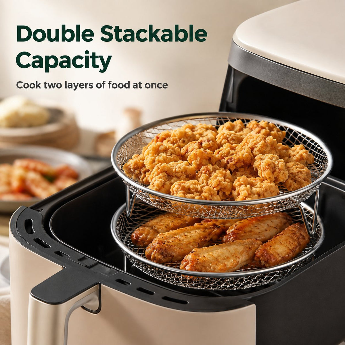 🔥🥘 Grille en acier inoxydable pour friteuse à air – Croustillant sans effort