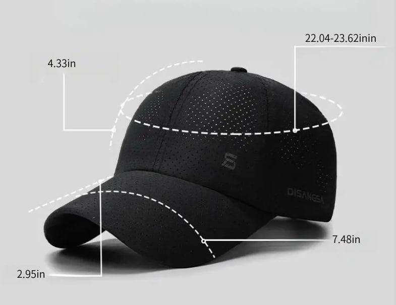 🏃‍♂️💨 Casquette Blackout Airflow : Respirabilité maximale et style entièrement noir pour vos entraînements !
