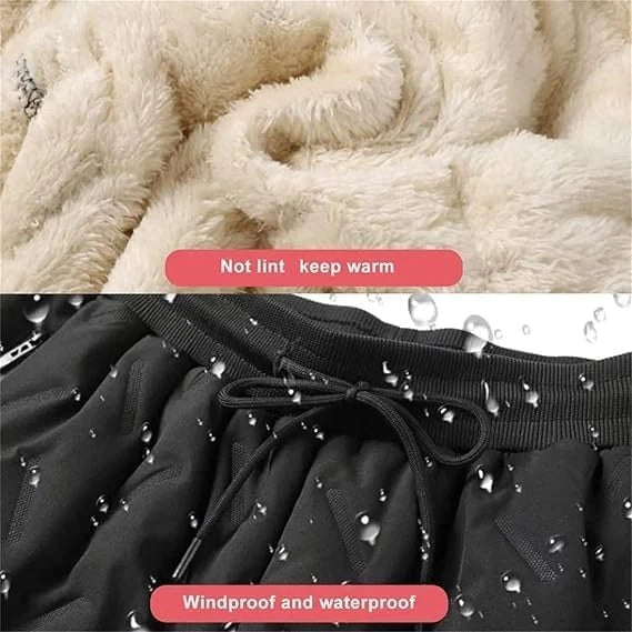 🧣 Pantalon imperméable doublé en polaire – Unisexe, chaud et prêt pour l'hiver🔥
