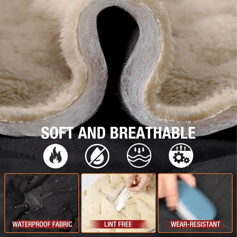 🧣 Pantalon imperméable doublé en polaire – Unisexe, chaud et prêt pour l'hiver🔥