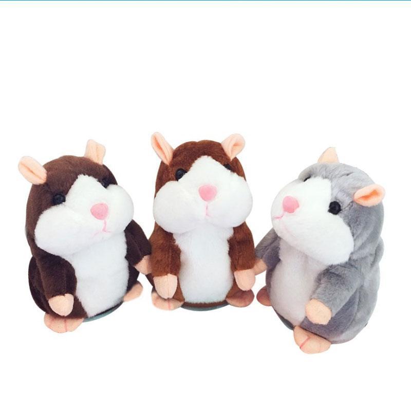 🐹 Peluche hamster parlante – répète les sons et bouge ! 3 couleurs + édition de Noël (15 cm) ✨🎄