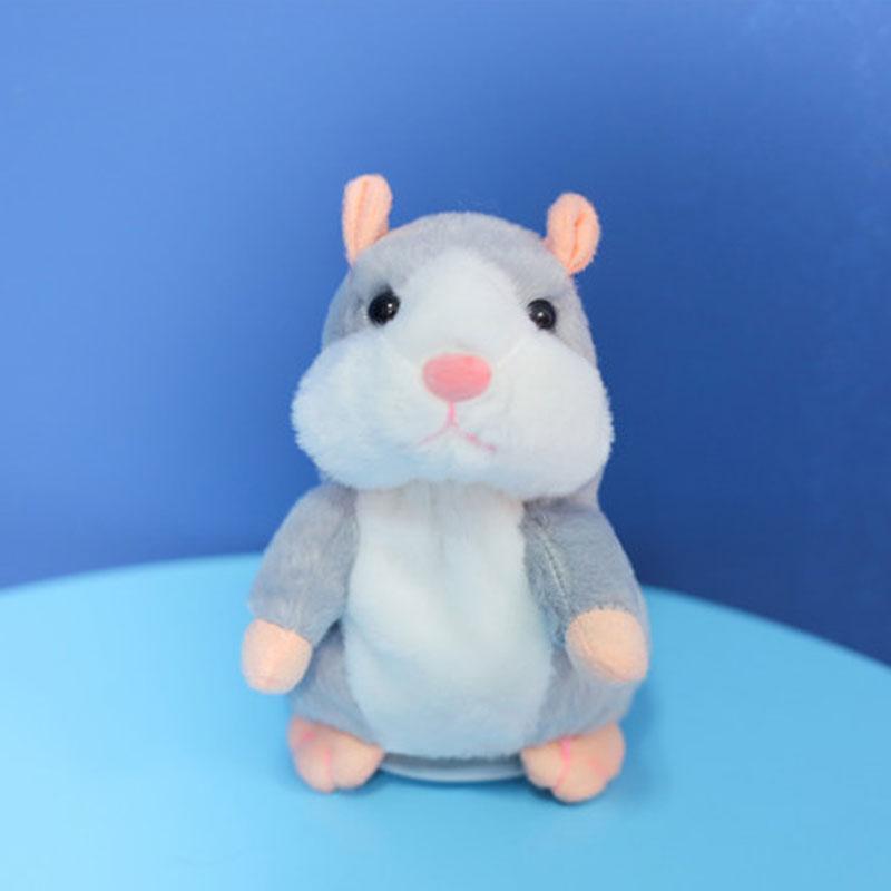 🐹 Peluche hamster parlante – répète les sons et bouge ! 3 couleurs + édition de Noël (15 cm) ✨🎄