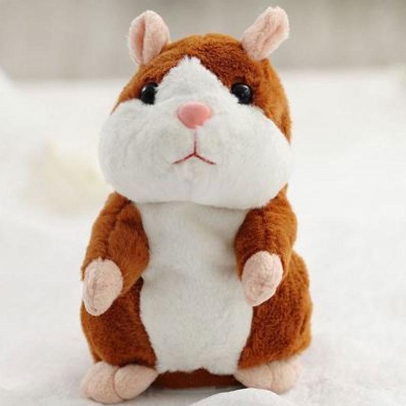 🐹 Peluche hamster parlante – répète les sons et bouge ! 3 couleurs + édition de Noël (15 cm) ✨🎄
