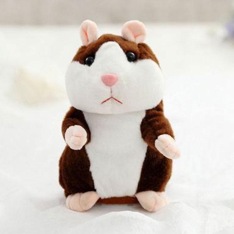 🐹 Peluche hamster parlante – répète les sons et bouge ! 3 couleurs + édition de Noël (15 cm) ✨🎄