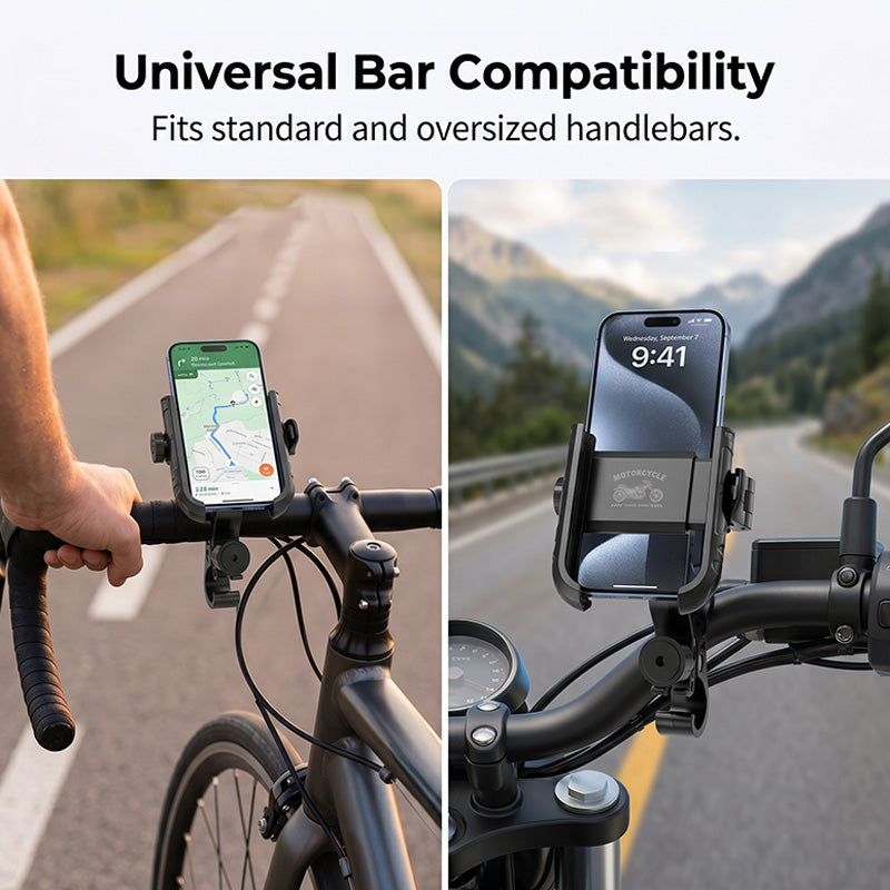 🎉 Saldi 2026--Oltre 42.000 venduti! 🚴‍♂️ Supporto per cellulare da bici a sgancio rapido – Chiusura sicura e imbottitura antiurto 📱