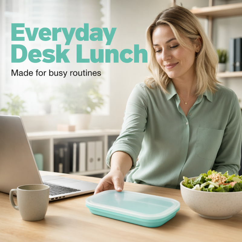✨ Boîte à Lunch en Silicone Portative — Ultra-Fine, Hermétique & Idéale pour Vos Repas ! 🥗✨