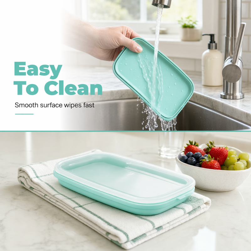 ✨ Boîte à Lunch en Silicone Portative — Ultra-Fine, Hermétique & Idéale pour Vos Repas ! 🥗✨