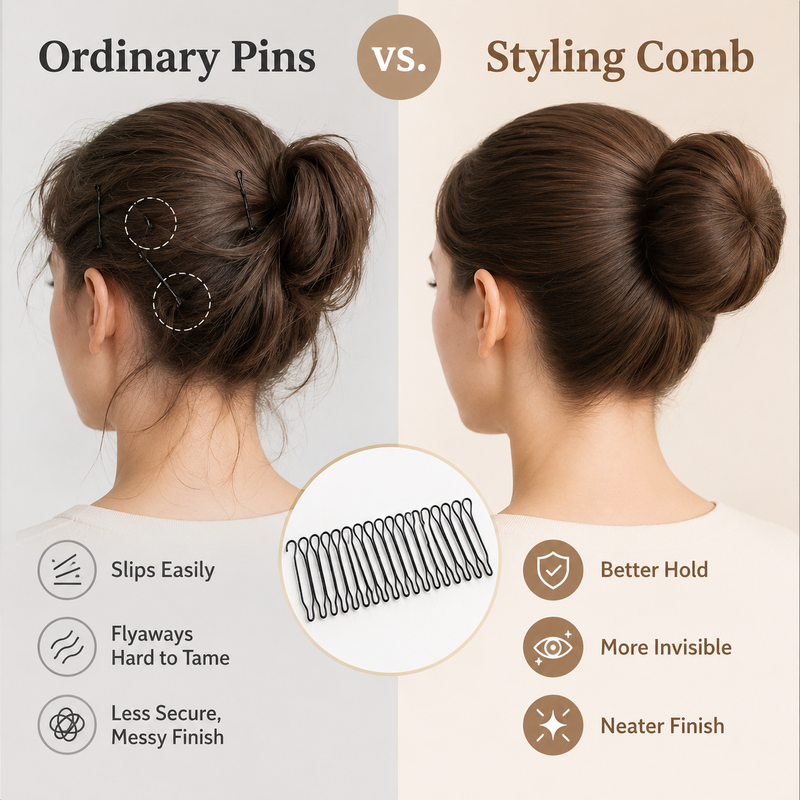 💇‍♀️Peigne Barrette Fixateur Invisible Anti-Frisottis ✨
