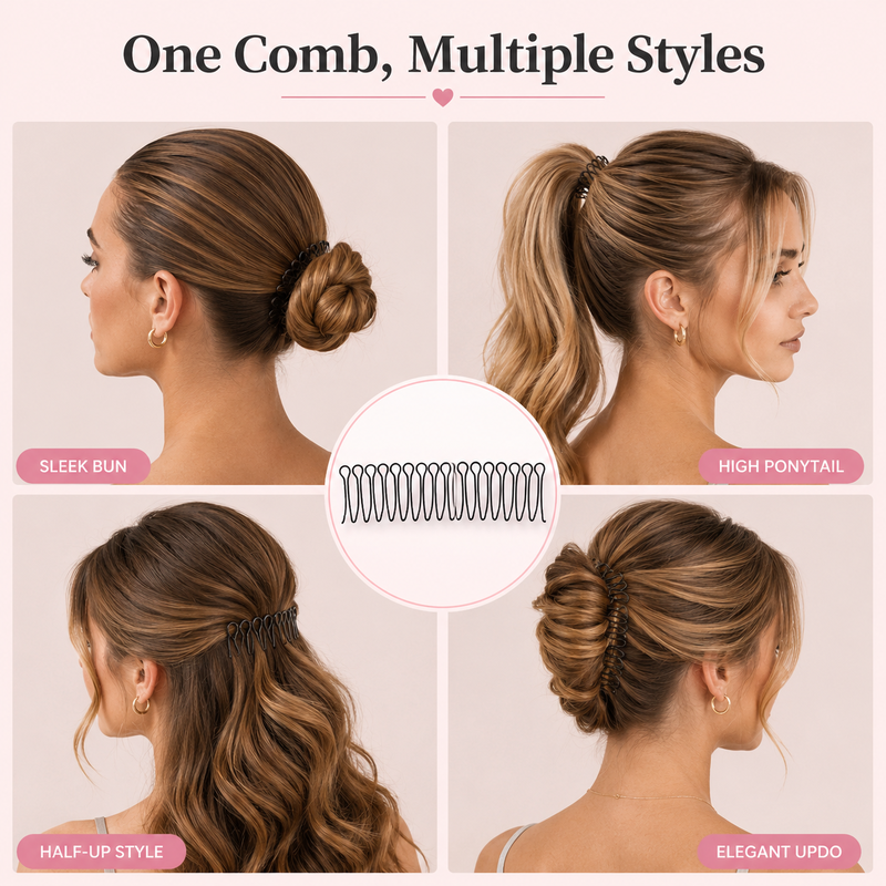 💇‍♀️Peigne Barrette Fixateur Invisible Anti-Frisottis ✨