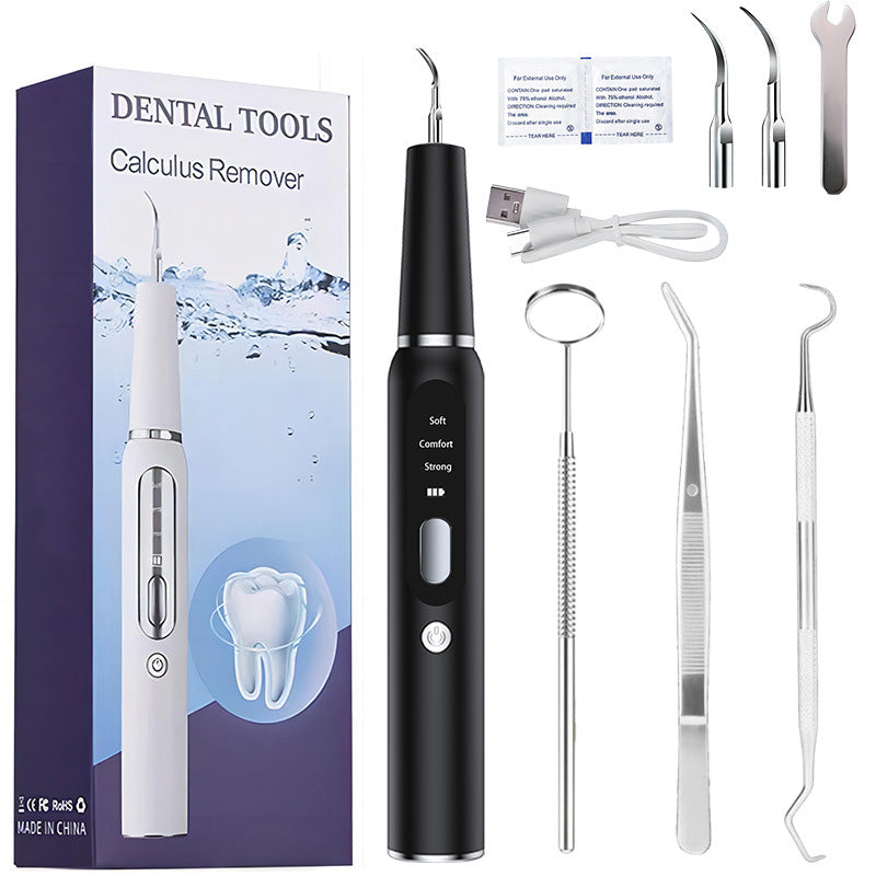 🦷 Nettoyeur dentaire à ultrasons rechargeable--Éliminateur électrique de plaque et de tartre avec lumière LED