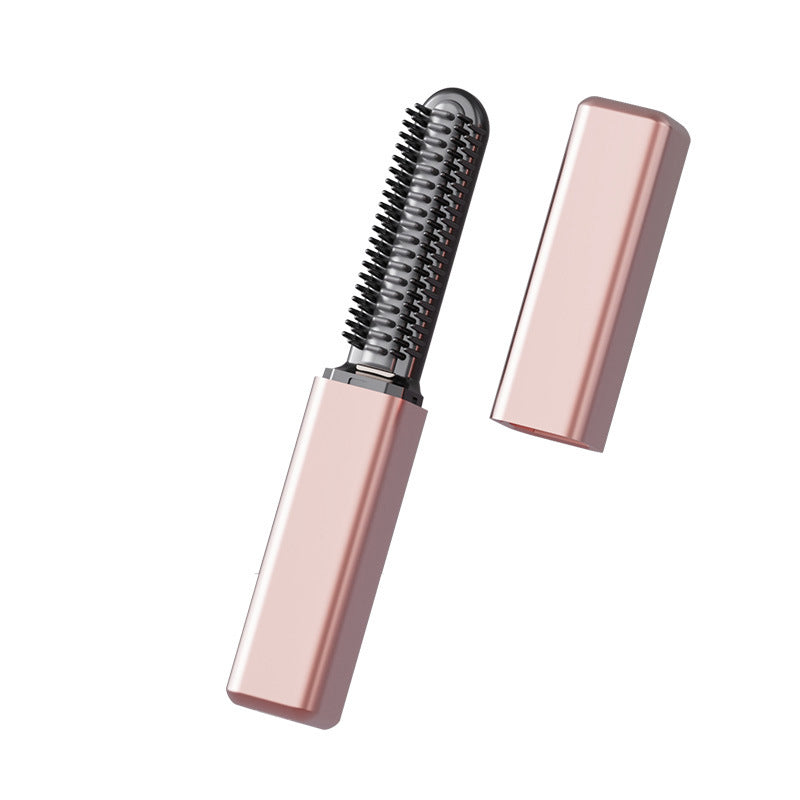 💁‍♀️✨ Mini-brosse chauffante sans fil – Votre élégant compagnon nomade pour coiffer votre frange en quelques secondes