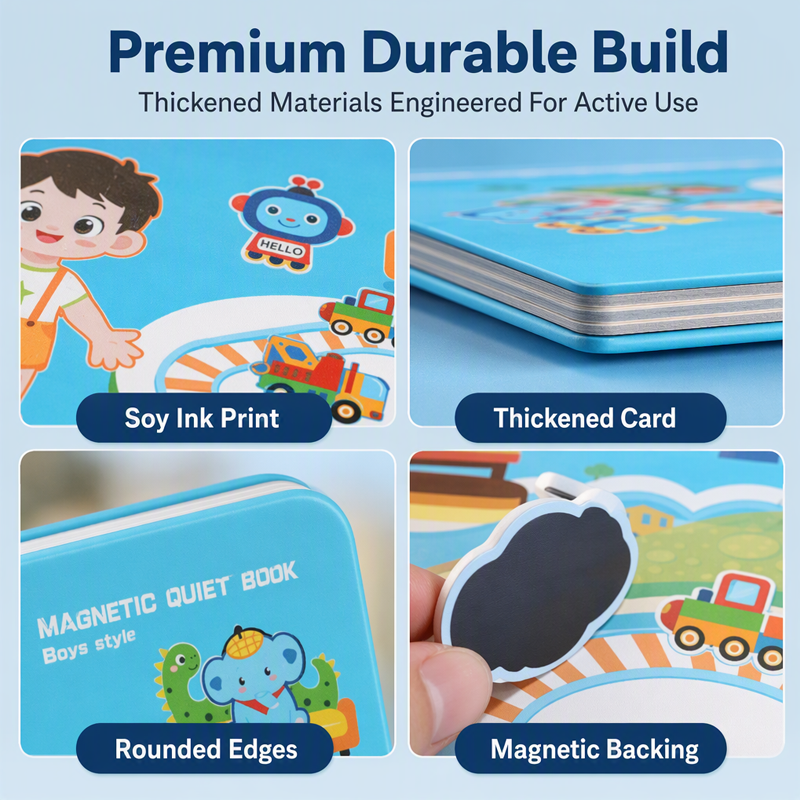 🎨📖 Livre magnétique portable à scènes : un jouet éducatif Montessori silencieux pour enfants ! 🎨
