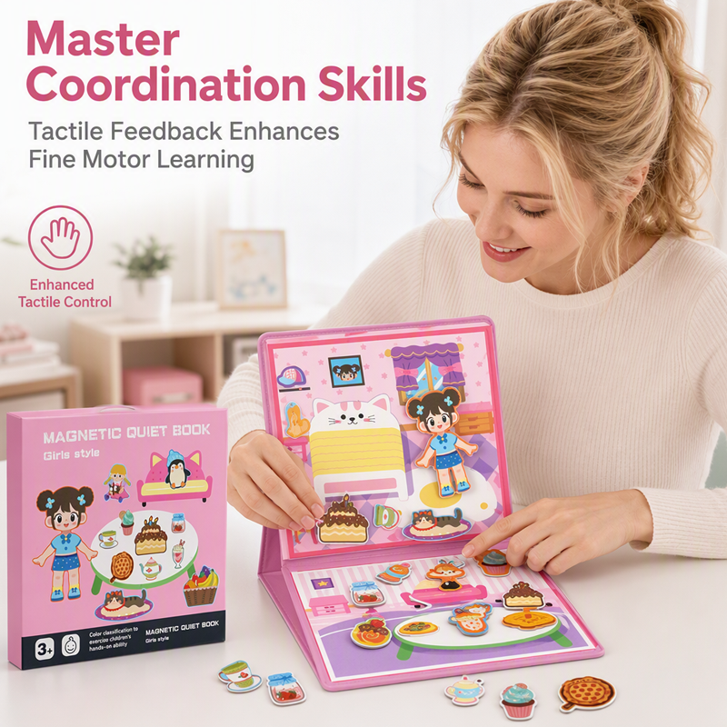 🎨📖 Livre magnétique portable à scènes : un jouet éducatif Montessori silencieux pour enfants ! 🎨