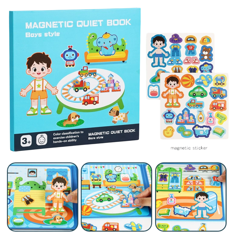 🎨📖 Livre magnétique portable à scènes : un jouet éducatif Montessori silencieux pour enfants ! 🎨