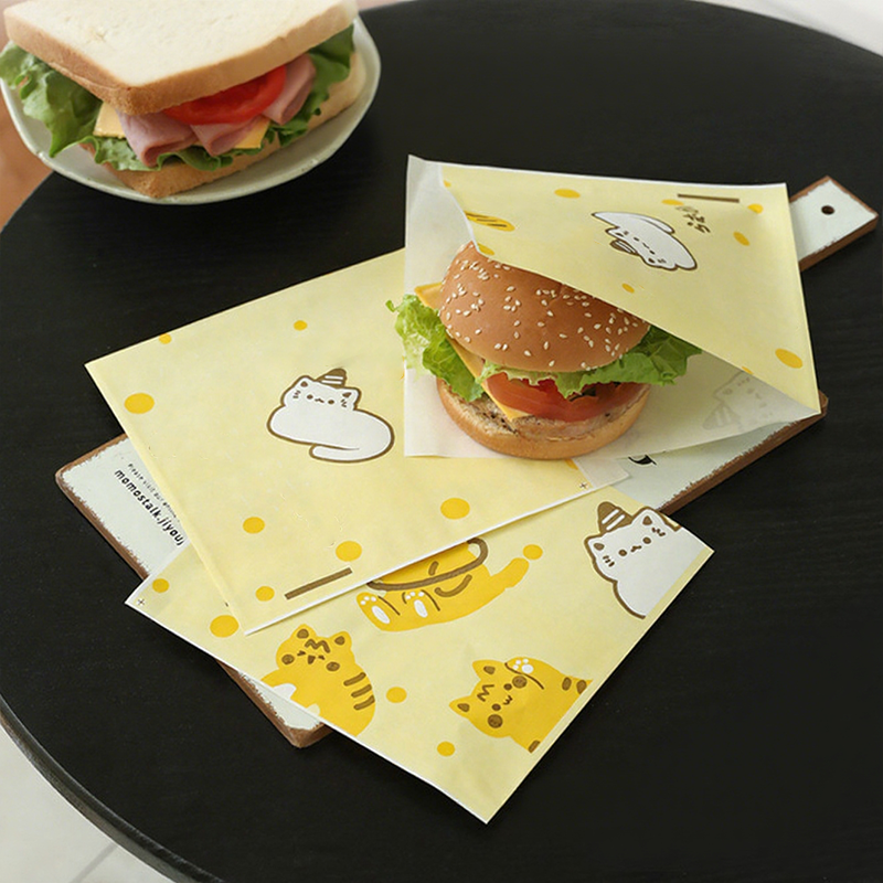 🐰🧺 Sacs en papier résistants aux graisses avec de jolis animaux