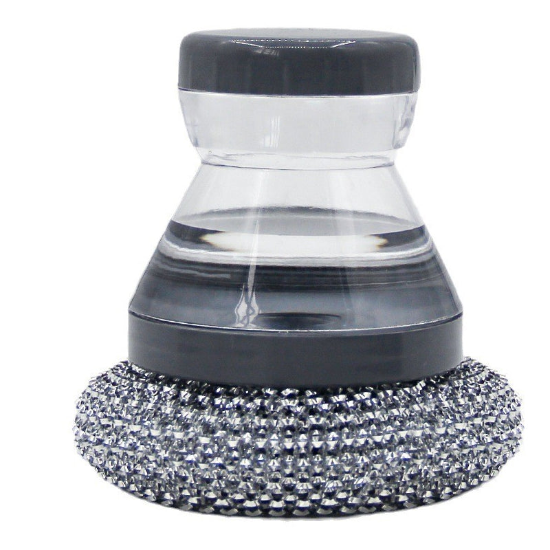 🧼Brosse à récurer avec distributeur de liquide vaisselle et tête amovible en PET