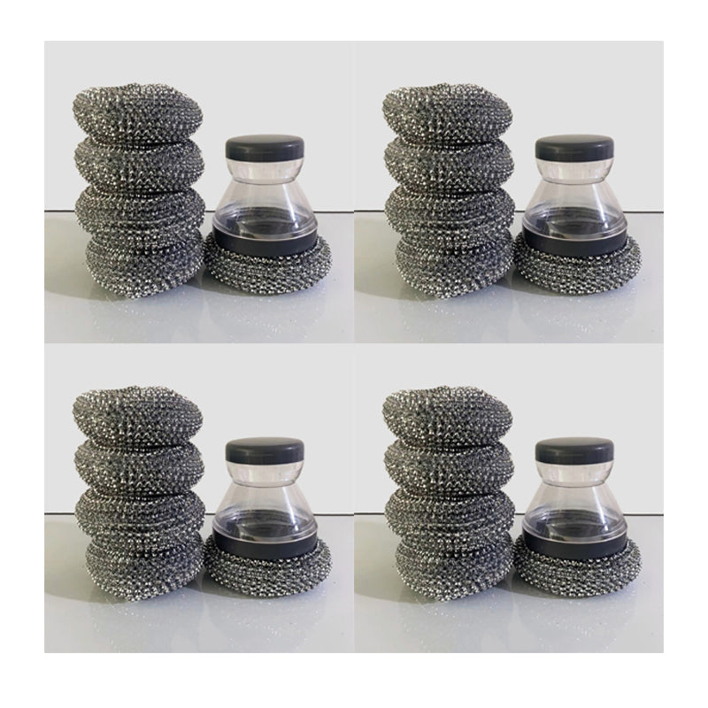 🧼Brosse à récurer avec distributeur de liquide vaisselle et tête amovible en PET