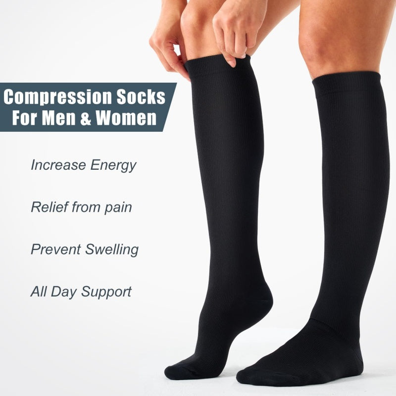 🧦⚡ Chaussettes de compression à fibres de cuivre — soulagent la fatigue, maintien confortable toute la journée