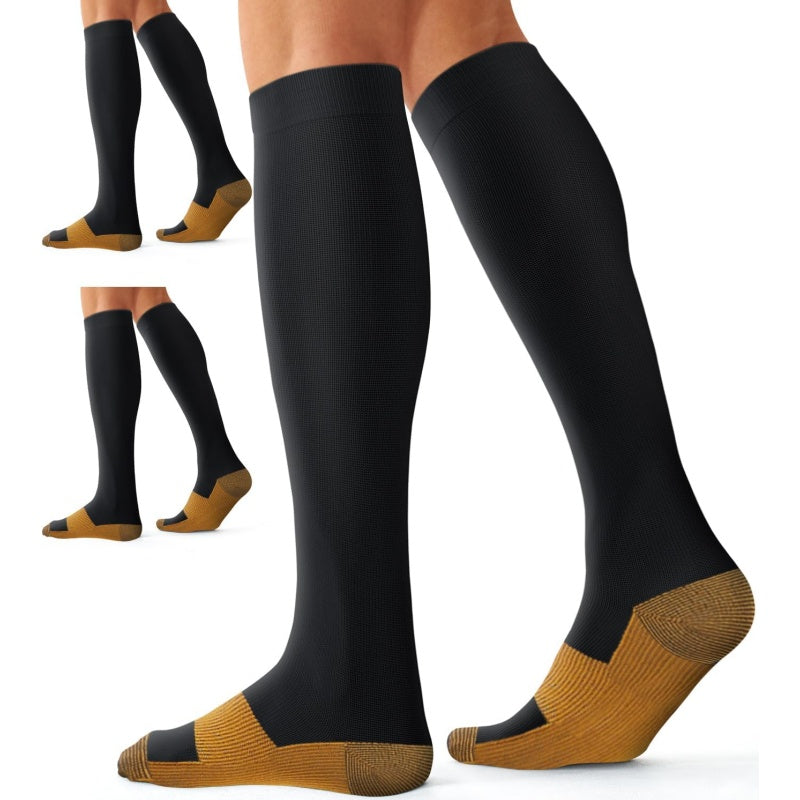 🧦⚡ Chaussettes de compression à fibres de cuivre — soulagent la fatigue, maintien confortable toute la journée
