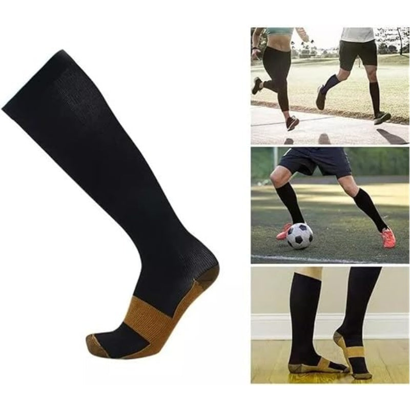 🧦⚡ Chaussettes de compression à fibres de cuivre — soulagent la fatigue, maintien confortable toute la journée
