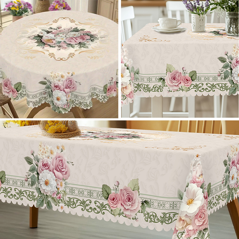 ⏰ Nappe fleurie imperméable pour dîner et fête