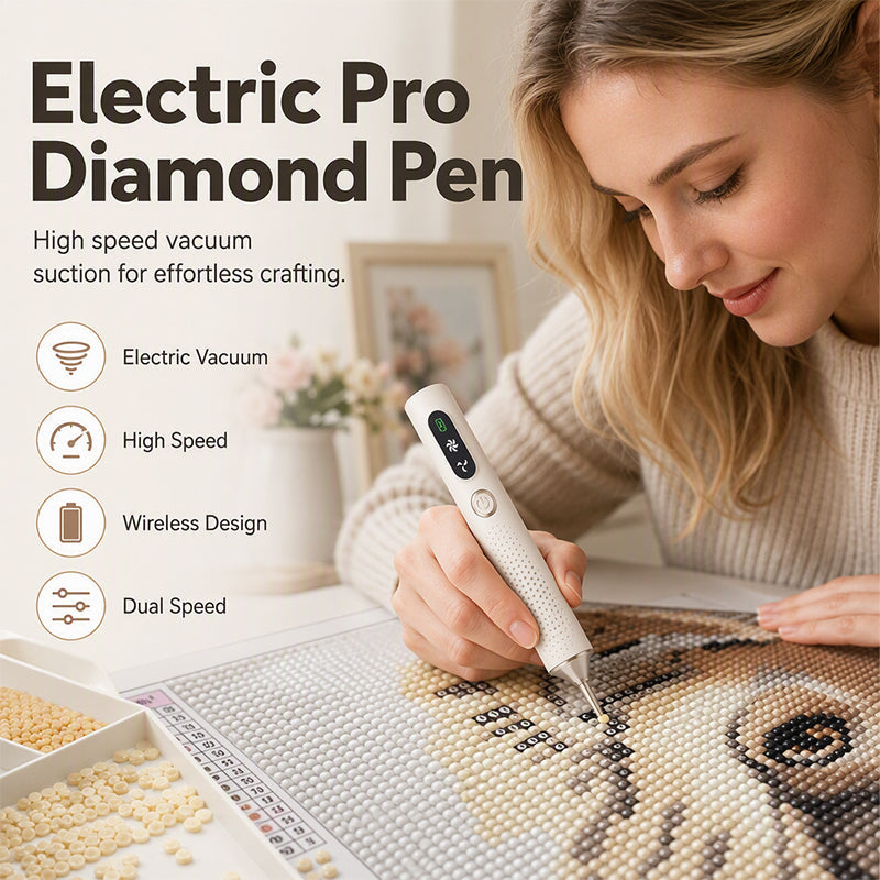 ✍️⚡ Stylo électrique pour diamond painting — une aspiration précise et stable pour vos créations