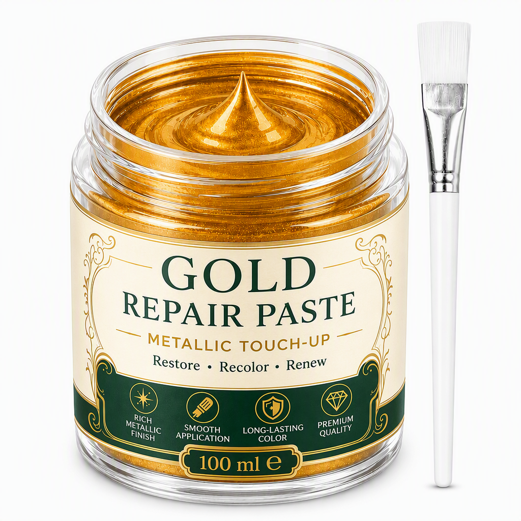 ✨ Pâte de réparation métallique dorée – Ravivez vos surfaces ternies et retrouvez un éclat impeccable