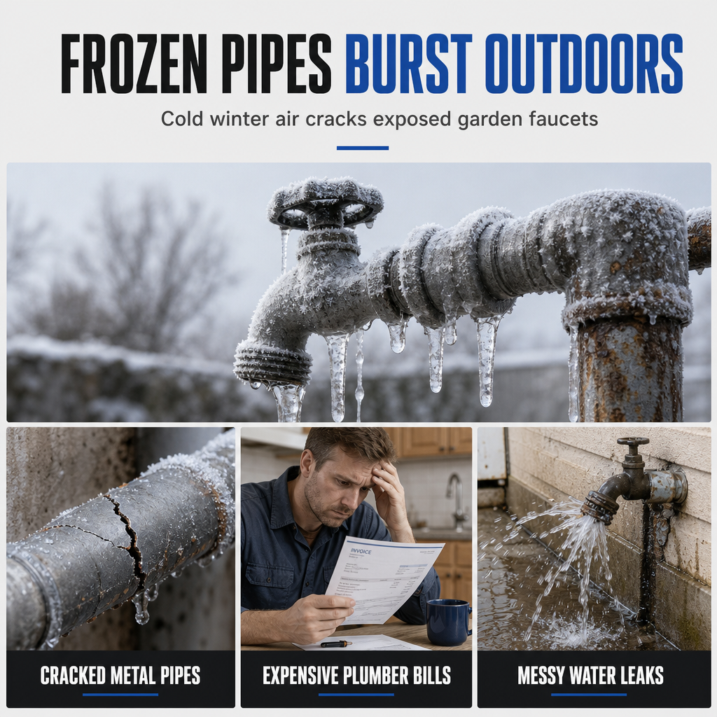 💧Housse isolante pour robinet extérieur – Protégez votre robinet du gel et évitez des dégâts coûteux ! ❄️